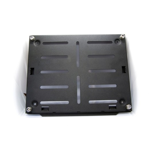 Motorcycle license plate mounting frame with custom engraving