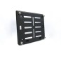 Motorcycle license plate mounting frame with custom engraving